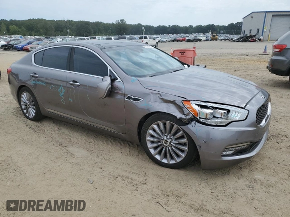 2015 Kia K900 Luxury with VIN KNALW4D42F6020253, listed as a Copart auction lot 72138934 with 112,947 mi miles and Salvage Title. Bid and sale history available at carsss.com. Image 4.
