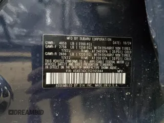 2025 Subaru Outback Premium with VIN 4S4BTADC2S3165944, listed as a Copart auction lot 51811935 with 9,017 mi miles and Salvage Title. Bid and sale history available at carsss.com. Image 13.