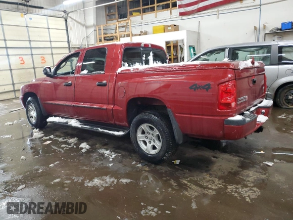 2007 Dodge Dakota SLT with VIN 1D7HW48P37S221039, listed as a Copart auction lot 48104975 with 138,371 mi miles and Salvage Title. Bid and sale history available at carsss.com. Image 2.