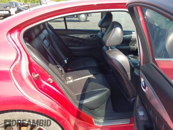 2017 Infiniti Q50 Red Sport 400 with VIN JN1FV7AR3HM870642, listed as a IAAI auction lot 42070635 with 163,848 mi miles. Bid and sale history available at carsss.com. Image 8.