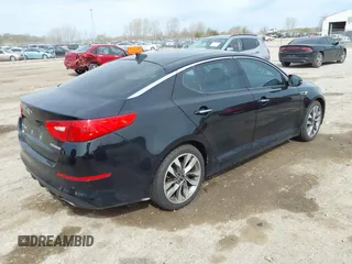 2014 Kia Optima SXL Turbo with VIN 5XXGR4A66EG307497, listed as a IAAI auction lot 42020082 with 134,736 mi miles and . Bid and sale history available at DreamBid. Image 4.