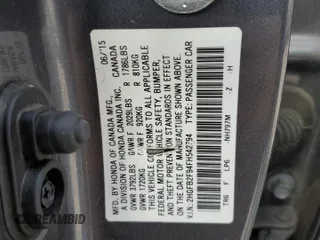 2015 Honda Civic EX-L z VIN 2HGFB2F94FH542794, wystawiony jako Copart lot #55478245 z przebiegiem 149 903 mil mil oraz Szkoda całkowita • Salvage title. Historia ofert i sprzedaży dostępna na DreamBid. Obrazek 12.