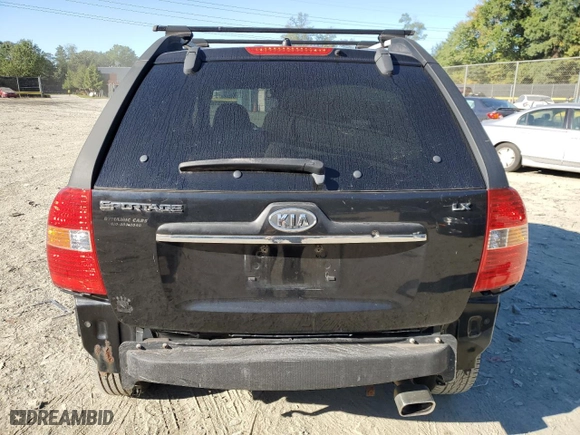 2008 Kia Sportage LX with VIN KNDJF724387517307, listed as a Copart auction lot 43701645 with 195,728 mi miles and Non Repairable. Bid and sale history available at carsss.com. Image 6.