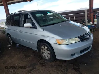 2002 Honda Odyssey EX z VIN 5FNRL18662B034817, wystawiony jako IAAI lot #42359186 z przebiegiem 209 348 mil mil oraz . Historia ofert i sprzedaży dostępna na DreamBid. Obrazek 1.