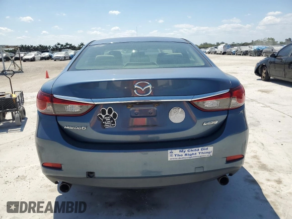 2016 Mazda 6 i Sport with VIN JM1GJ1U55G1422728, listed as a Copart auction lot 53511425 with 95,444 mi miles and Salvage Title. Bid and sale history available at DreamBid. Image 6.