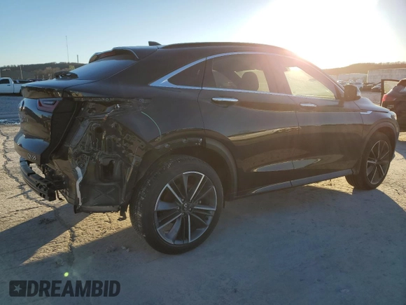 2024 Infiniti QX55 Luxe with VIN 3PCAJ5JR9RF108062, listed as a Copart auction lot 86250304 with 3,263 mi miles and Salvage Title. Bid and sale history available at DreamBid. Image 3.