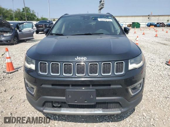 2018 Jeep Compass Limited z VIN 3C4NJDCB5JT341499, wystawiony jako Copart lot #59338715 z przebiegiem 131 149 mil mil oraz Szkoda całkowita • Salvage title. Historia ofert i sprzedaży dostępna na DreamBid. Obrazek 5.