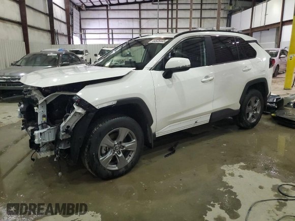 2024 Toyota RAV4 XLE with VIN 2T3P1RFV1RC479039, listed as a Copart auction lot 44535445 with 7,443 mi miles and Salvage Title. Bid and sale history available at DreamBid. Image 1.