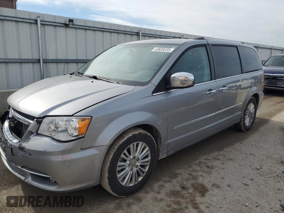 2013 Chrysler Town & Country Limited with VIN 2C4RC1GGXDR647749, listed as a Copart auction lot 43828335 with 107,298 mi miles and Salvage Title. Bid and sale history available at carsss.com. Image 1.