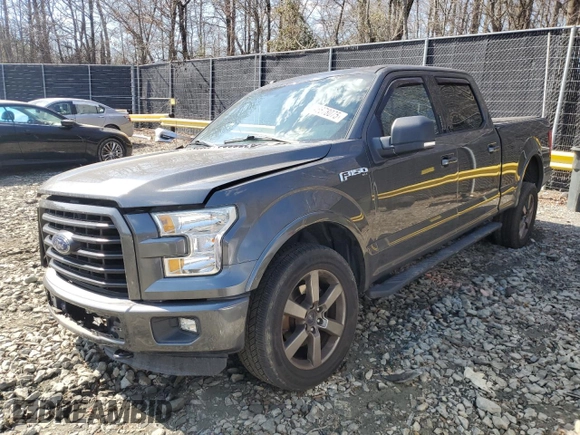 2016 Ford F-150 XLT with VIN 1FTFW1EF5GFA68734, listed as a Copart auction lot 46678075 with 105,066 mi miles and Salvage Title. Bid and sale history available at carsss.com. Image 1.