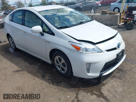 2013 Toyota Prius One with VIN JTDKN3DU6D5589962, listed as a IAAI auction lot 41929274 with 156,484 mi miles. Bid and sale history available at carsss.com. Image 1.