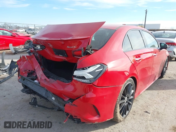 2019 Mercedes-Benz A 220 with VIN WDD3G4FB8KW018597, listed as a IAAI auction lot 41242218 with 37,144 mi miles and . Bid and sale history available at DreamBid. Image 4.