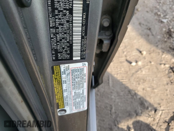 2004 Toyota Camry LE with VIN 4T1BE32K54U811927, listed as a Copart auction lot 80942704 with 197,990 mi miles and Clean title. Bid and sale history available at DreamBid. Image 12.