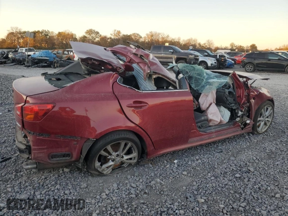 2006 Lexus IS 350 with VIN JTHBE262665006569, listed as a Copart auction lot 81945324 with Not provided miles and Salvage title. Bid and sale history available at DreamBid. Image 3.
