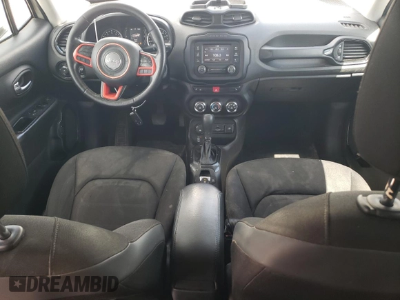 2017 Jeep Renegade Latitude with VIN ZACCJBBB0HPE65744, listed as a Copart auction lot 56294775 with 161,187 mi miles and Salvage title. Bid and sale history available at DreamBid. Image 8.