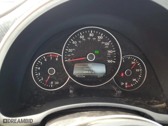 2012 Volkswagen Beetle 2.0T Turbo PZEV with VIN 3VWVA7AT5CM654978, listed as a Copart auction lot 66766654 with 60,842 mi miles and Salvage Title. Bid and sale history available at carsss.com. Image 9.