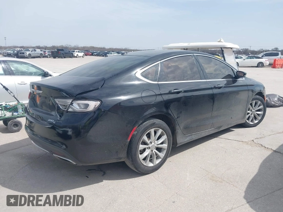 2015 Chrysler 200 C with VIN 1C3CCCCG5FN517356, listed as a IAAI auction lot 41789841 with 88,023 mi miles. Bid and sale history available at carsss.com. Image 4.