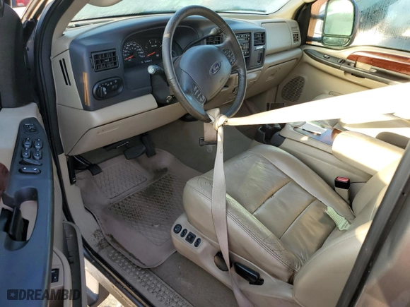 2005 Ford Excursion Limited with VIN 1FMSU43P65EA57791, listed as a Copart auction lot 75117214 with 0 mi miles and Salvage Title. Bid and sale history available at carsss.com. Image 8.