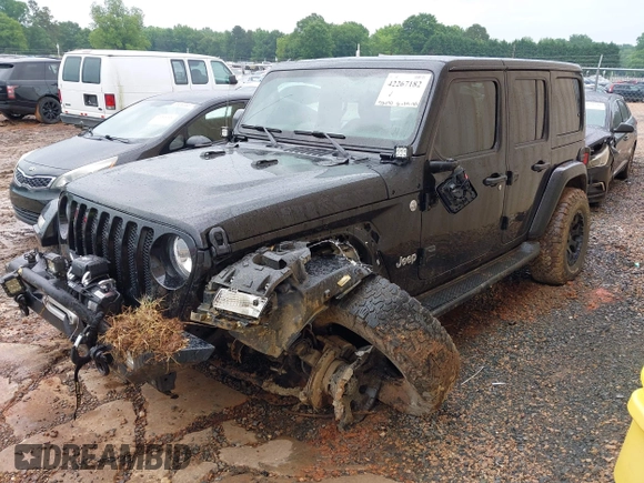 2020 Jeep Wrangler Unlimited Sport with VIN 1C4HJXDM8LW320626, listed as a IAAI auction lot 42267182 with 72,170 mi miles and . Bid and sale history available at DreamBid. Image 19.