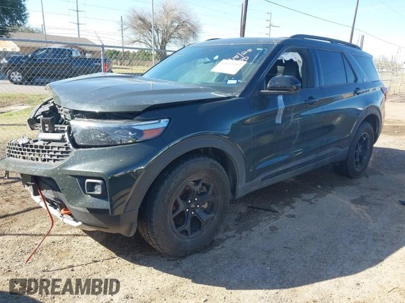 2022 Ford Explorer Timberline with VIN 1FMSK8JH7NGC27640, listed as a IAAI auction lot 41632183 with 21,624 mi miles. Bid and sale history available at carsss.com. Image 2.