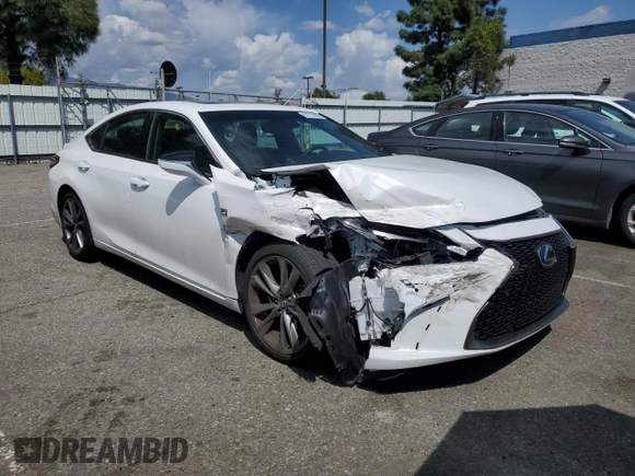 2020 Lexus ES 350 F Sport with VIN 58AGZ1B10LU079493, listed as a Copart auction lot 51712005 with 57,765 mi miles and Salvage title. Bid and sale history available at DreamBid. Image 4.