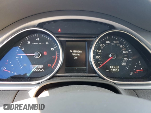 2013 Audi Q7 3.0T Premium Plus with VIN WA1LGAFE5DD001798, listed as a Copart auction lot 42653765 with 93,071 mi miles and Non Repairable. Bid and sale history available at carsss.com. Image 9.