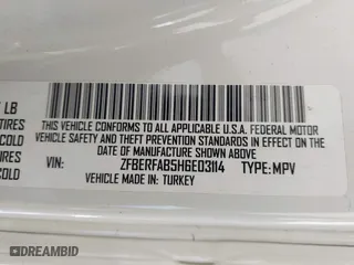 2017 Ram ProMaster City Cargo Van Tradesman with VIN ZFBERFAB5H6E03114, listed as a IAAI auction lot 41968988 with 125,998 mi miles. Bid and sale history available at carsss.com. Image 9.
