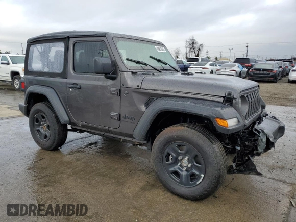 2024 Jeep Wrangler Willys with VIN 1C4PJXAG6RW368774, listed as a Copart auction lot 48961045 with 1,191 mi miles and Salvage title. Bid and sale history available at DreamBid. Image 4.