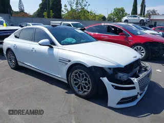 2022 Genesis G80 2.5T with VIN KMTGB4SC9NU137558, listed as a IAAI auction lot 42496053 with 26,723 mi miles and . Bid and sale history available at DreamBid. Image 1.