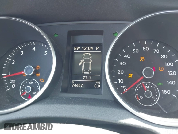 2013 Volkswagen Golf w/Conv & Sunroof z VIN WVWDB7AJXDW129829, wystawiony jako IAAI lot #41955844 z przebiegiem 34 407 mil mil oraz . Historia ofert i sprzedaży dostępna na DreamBid. Obrazek 7.