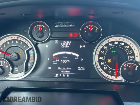 2023 Ram 1500 SLT z VIN 1C6RR6LG6PS533811, wystawiony jako Copart lot #49743065 z przebiegiem 10 320 mil mil oraz Czysty tytuł • Clean title. Historia ofert i sprzedaży dostępna na DreamBid. Obrazek 8.
