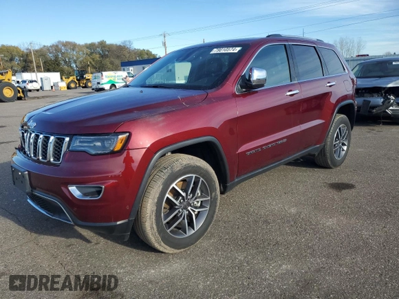 2022 Jeep Grand Cherokee WK Limited with VIN 1C4RJFBGXNC143674, listed as a Copart auction lot 79010574 with 19,547 mi miles and Salvage Title. Bid and sale history available at carsss.com. Image 1.