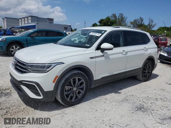2022 Volkswagen Tiguan SE with VIN 3VV3B7AX4NM147469, listed as a Copart auction lot 59150175 with 100,307 mi miles and Salvage title. Bid and sale history available at DreamBid. Image 1.