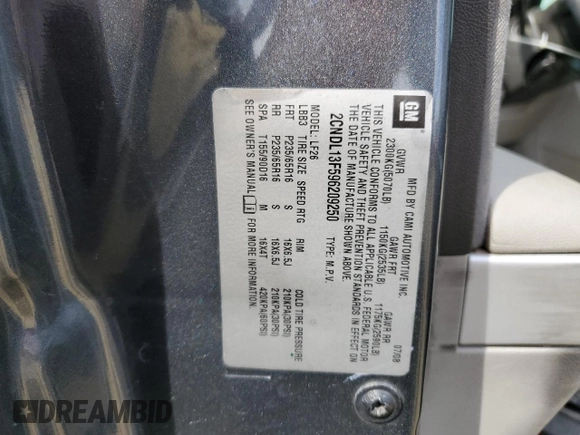 2009 Chevrolet Equinox LS with VIN 2CNDL13F596209250, listed as a Copart auction lot 47751495 with 141,486 mi miles and Salvage Title. Bid and sale history available at carsss.com. Image 13.