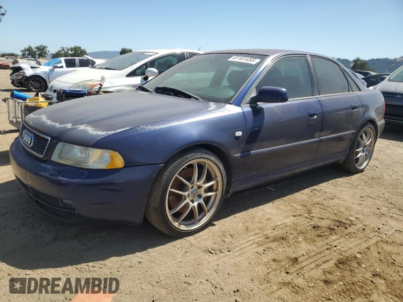 2000 Audi S4 z VIN WAUDD68D6YA126804, wystawiony jako Copart lot #61161455 z przebiegiem 148 158 mil mil oraz Czysty tytuł • Clean title. Historia ofert i sprzedaży dostępna na DreamBid. Obrazek 1.