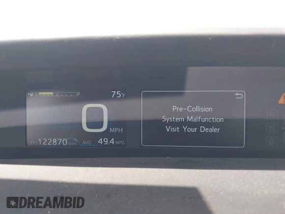 2020 Toyota Prius L Eco with VIN JTDKARFU5L3117287, listed as a IAAI auction lot 42202426 with 122,870 mi miles and . Bid and sale history available at DreamBid. Image 7.