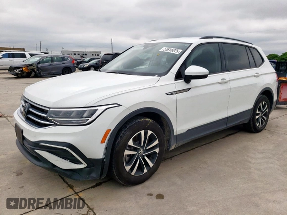 2024 Volkswagen Tiguan S with VIN 3VVRB7AX4RM026540, listed as a Copart auction lot 55816075 with 5,500 mi miles and Salvage title. Bid and sale history available at DreamBid. Image 1.
