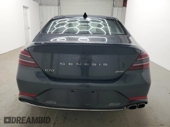 2023 Genesis G70 2.0T with VIN KMTG34TA1PU126969, listed as a Copart auction lot 65612834 with 37,359 mi miles and Salvage Title. Bid and sale history available at DreamBid. Image 6.