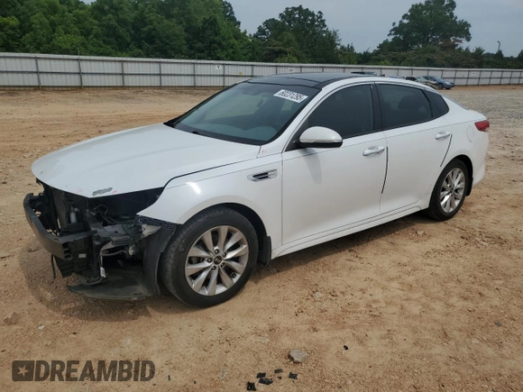 2016 Kia Optima EX with VIN 5XXGU4L36GG097679, listed as a Copart auction lot 60231295 with 110,599 mi miles and Salvage title. Bid and sale history available at DreamBid. Image 1.