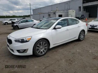 2014 Kia Cadenza Premium with VIN KNALN4D75E5166891, listed as a Copart auction lot 55971055 with 129,781 mi miles and Clean Title. Bid and sale history available at DreamBid. Image 1.