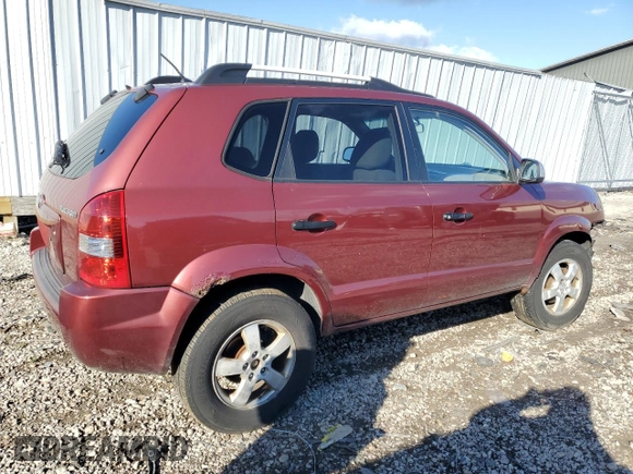 2007 Hyundai Tucson GLS with VIN KM8JM12B57U496876, listed as a Copart auction lot 80195724 with 203,057 mi miles and Clean Title. Bid and sale history available at carsss.com. Image 3.