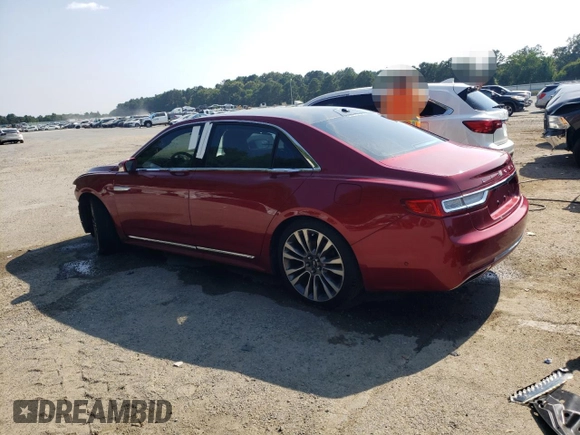 2017 Lincoln Continental Reserve with VIN 1LN6L9NC2H5610615, listed as a Copart auction lot 64958794 with 88,520 mi miles and Salvage Title. Bid and sale history available at carsss.com. Image 2.
