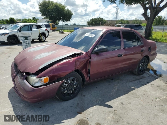 1998 Toyota Corolla VE with VIN 1NXBR12E5WZ041539, listed as a Copart auction lot 61736825 with Not provided miles and Salvage title. Bid and sale history available at DreamBid. Image 1.