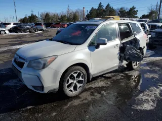 2015 Subaru Forester 2.0XT Premium with VIN JF2SJGDC2FH524832, listed as a Copart auction lot 42044825 with 112,078 mi miles and Salvage Title. Bid and sale history available at carsss.com. Image 1.