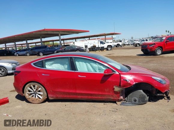2018 Tesla Model 3 Long Range Battery with VIN 5YJ3E1EA3JF163654, listed as a IAAI auction lot 42193809 with Not Provided miles and . Bid and sale history available at DreamBid. Image 13.