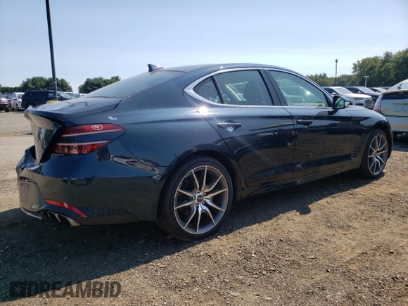 2023 Genesis G70 2.0T with VIN KMTG34TA6PU131696, listed as a Copart auction lot 69596114 with 29,968 mi miles and Salvage Title. Bid and sale history available at DreamBid. Image 3.