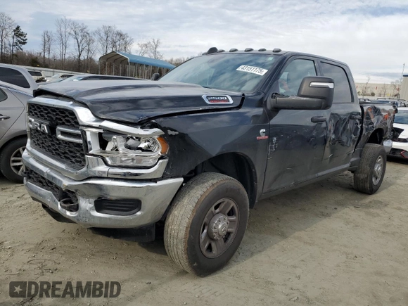 2024 Ram 2500 Tradesman with VIN 3C6UR5CL5RG306122, listed as a Copart auction lot 43151175 with 45,413 mi miles and Salvage Title. Bid and sale history available at carsss.com. Image 1.