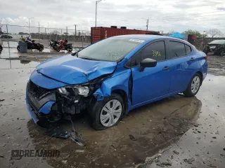 2022 Nissan Versa S with VIN 3N1CN8DVXNL861606, listed as a Copart auction lot 52100624 with 33,196 mi miles and Salvage title. Bid and sale history available at DreamBid. Image 1.