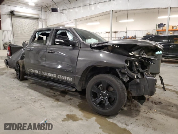 2022 Ram 1500 Big Horn with VIN 1C6RRFFG8NN298271, listed as a Copart auction lot 54550835 with 52,827 mi miles and Salvage Title. Bid and sale history available at carsss.com. Image 4.