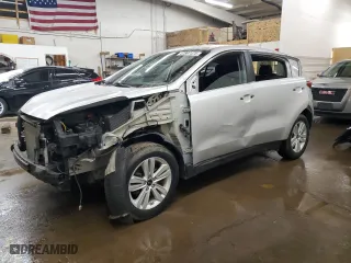 2017 Kia Sportage LX with VIN KNDPMCAC2H7273814, listed as a Copart auction lot 47897475 with 128,023 mi miles and Salvage Title. Bid and sale history available at carsss.com. Image 1.